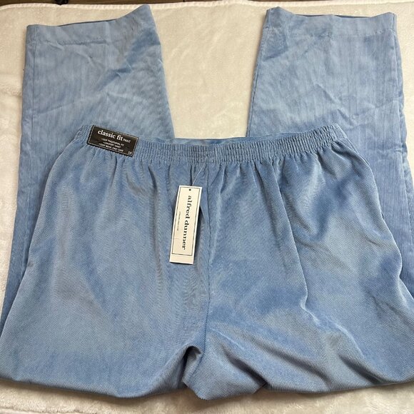 Alfred Dunner Classic Fit Pants Womens Plus Size 18 Corduroy Victoria Falls Blue - Picture 9 of 9